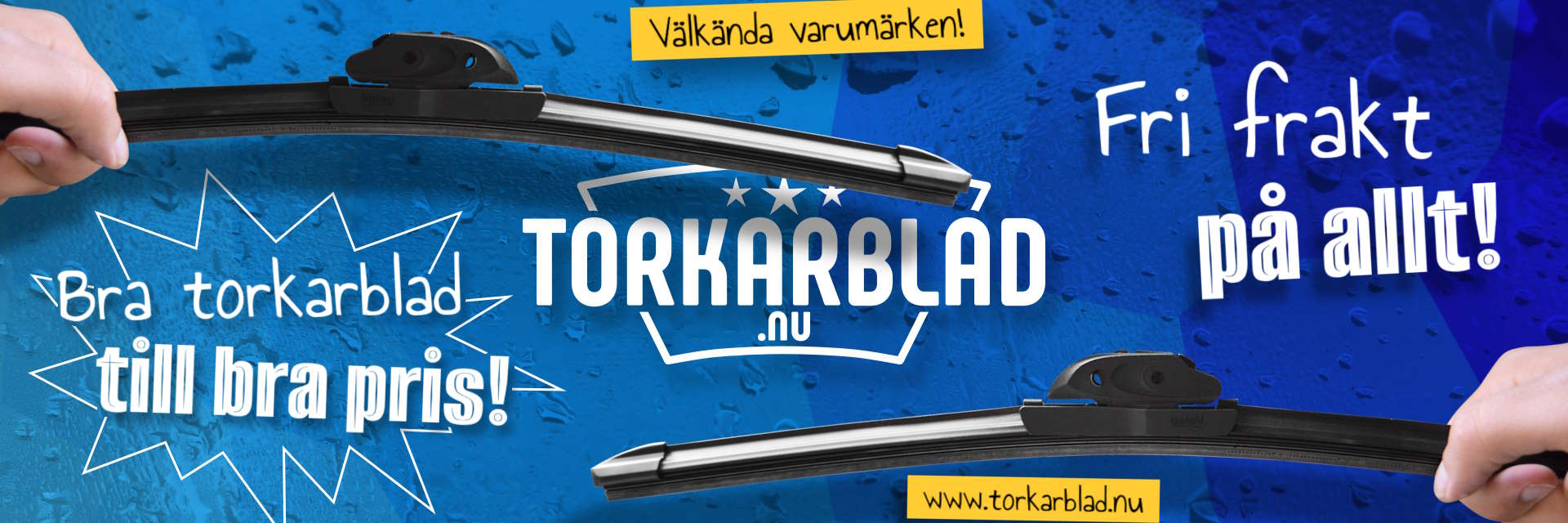 Torkarblad.nu annonsbanner - Vi säljer torkarblad online